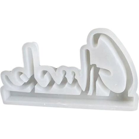 Kit de fabrication de moules en silicone pour agencement de meubles alphabet porte-bonheur, moules en plâtre pour résine, moules de moulage. (1/5)