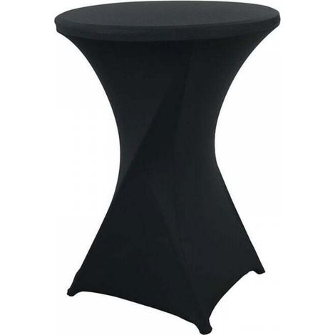 (le noir) 60cm×110cmHousse de Table de bistrot - Mange Debout - Deco Cocktail - Stretch Spandex (1/5)