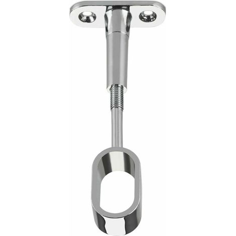 Set tubo asta per armadio ovale colore cromato con supporti reggitubo inclusi lunghezza: solo supporto centrale