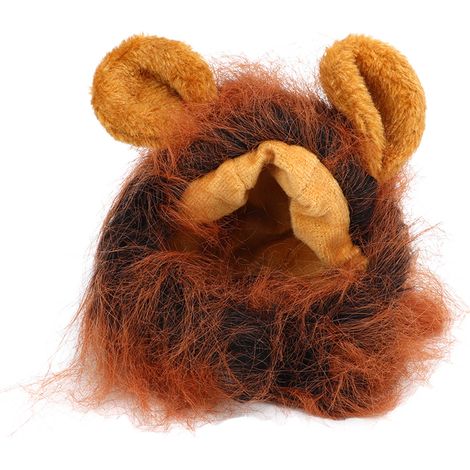 Löwenperücke für Hunde, lustiges Kostümaccessoire, dunkelbraunes Tierkostüm (1/5)