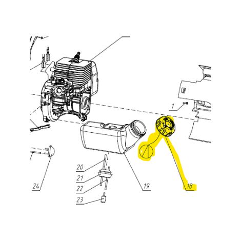 Bouchon de réservoir de carburant pour souffleur McCulloch GB322 GBV322 Poulan PLB26 ORIGINAL