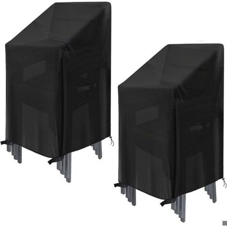 2 Housses chaises,Imperméable,Oxford 210D,Anti-UV,Jardin balcon (1/4)