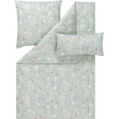 Set di biancheria da letto in raso Estella 7961/530 Celeste Mako, 160x200 cm, 5 pezzi (1/2)