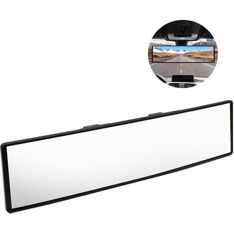 Rétroviseur Intérieur, Rétroviseur de Voiture Grand Angle, Retroviseur Panoramique Interieur Universel, Miroir d'angle Mort de Voiture, Anti-éblouissant Rétroviseur, pour Voitures, Camions, SUV 308 mm (1/4)