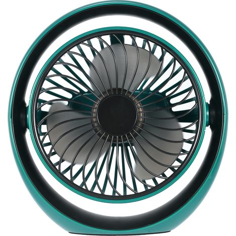 Leiser, tragbarer und wiederaufladbarer USB-Tischventilator für Zuhause, Büro, Bibliothek, Studentenwohnheim und Reisen. 3 Geschwindigkeitsstufen, 270° Neigungswinkel. (1/5)