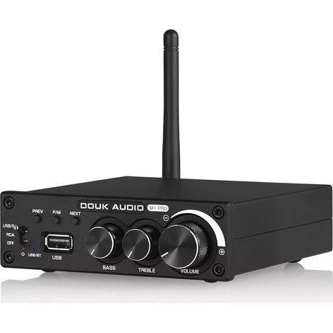 Amplificateur de puissance Bluetooth 5.0 320 W - Mini amplificateur stéréo - Amplificateur de musique USB (1/5)