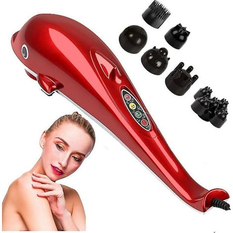 Electric Dolphin Massager Back Massage Hammer Vibration Infrared Stick Roller Cervical Body Massagesiniker (1/4)