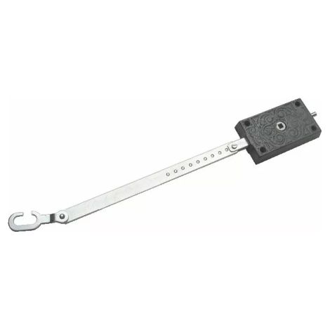 Torbel – Boîtier chaînette en fonte 136 pour bouton de porte – Tringle réglable en acier zingué – Résistant aux agressions extérieures – Noir