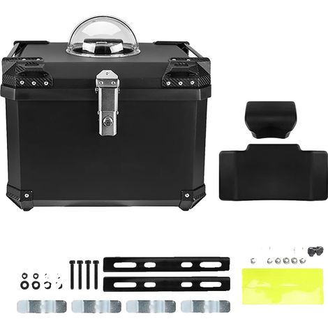 Coffre de transport pour moto, design étanche, rangement verrouillable, 70L 18.5Gal (1/2)