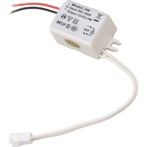 DC12V 3W Kompakter LED-Treiber-Transformator mit Überspannungsschutz, LED-Treiber-Netzteil für LED-Streifen und -Lampen (1/5)