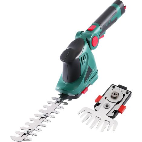 Cisaille Sculpte-Haie et Taille-Herbes sans Fil 7,2V, Cisaille à Gazon 2 en 1 avec Poignée Rotative, Batterie 1500mAh et Type C, Largeur/Longueur de Coupe 10 cm/18 cm, pour Coupe, Elagage (1/5)