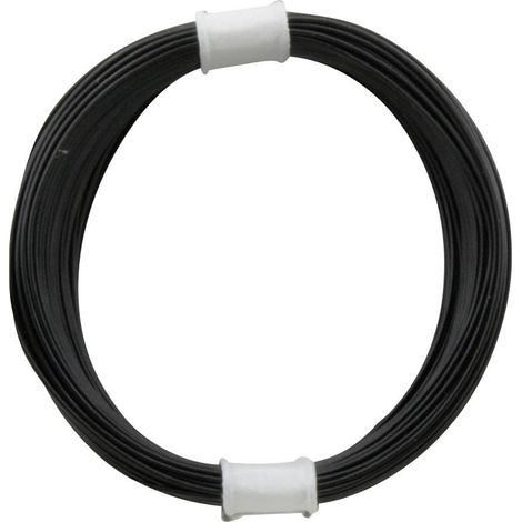 Fil de câblage Donau Elektronik 110-1 1 x 0.04 mm² noir 10 m W242781
