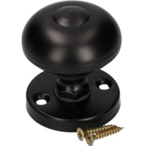 KOTARBAU® Pomello per porta Ø 55 mm nero verniciato a polvere maniglia porta impugnatura cancello (1/3)