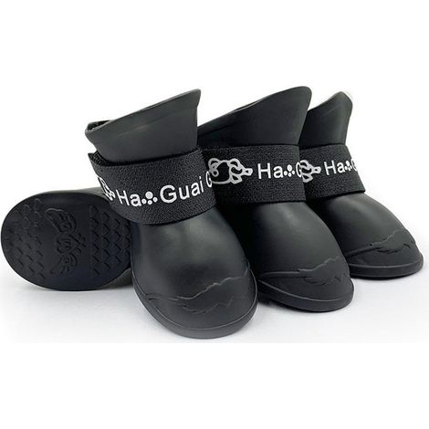 Chaussures Chien - Bottes Silicone Étanches Anti-dérapantes - Protection Pluie Neige Glace - Taille M - 1 Pièce (1/5)