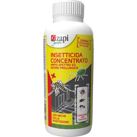 Insetticida concentrato Zapi 1 L contro zanzare mosche zecche pulci blatte formiche ampio spettro e azione prolungata (1/3)