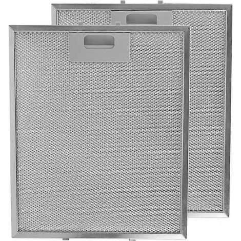 KLVGTIFS PU - 2 filtres à graisse de rechange en aluminium pour hotte aspirante Rangemaster Silver-FA (300 mm x 250 mm)