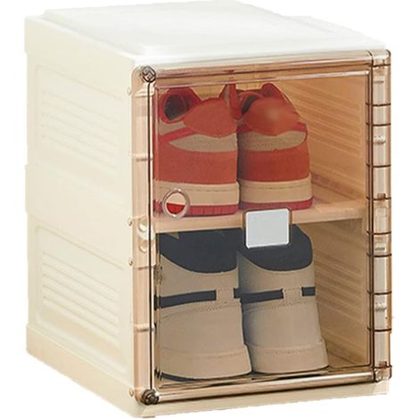 Große weiße Boxen – 1 Fach, ca. 2 Paare – staubdicht – kein Schrank erforderlich