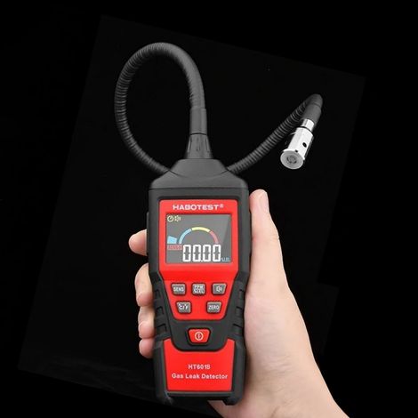MEDIDOR DE CONCENTRACIÓN DEL DETECTOR DE FUGAS DE GAS 9999 PPM 20,00% MEDICIÓN DE TEMPERATURA LEL.