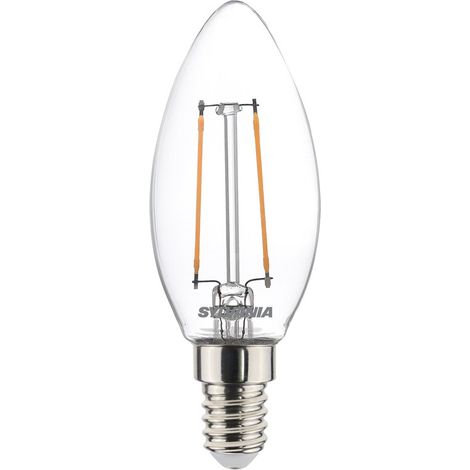 FILAMENTO LLAMA LED E14 2.5W 250LM 2700K BLANCO CAJA CONFORT SYLVANIA (1/2)