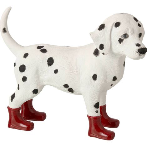 Figurine dalmatien en bottes rouges - blanc noir et rouge (1/5)