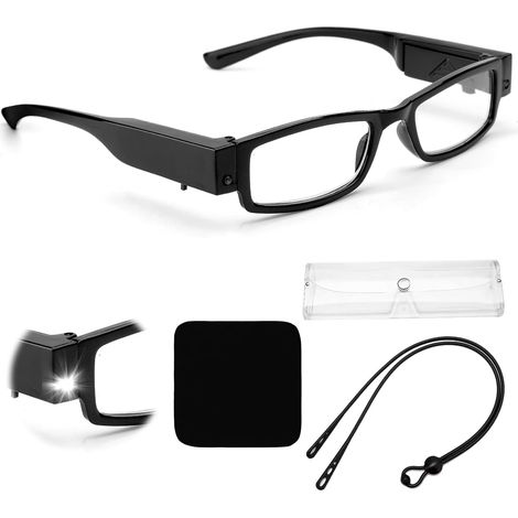 HENGBIRD Reading glasses with 300° light, magnifying 250% LED (1/5)