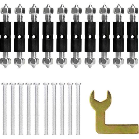 Juego de 10 llaves para tornillos de caja de interruptor de pared, interruptor interior, tornillo de seis palabras, caja de interruptor de pared secreta oculta, reparación de tornillos, varilla de sop
