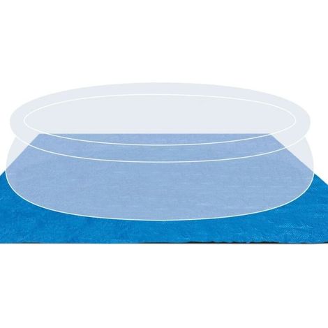 Tapis de fond de piscine gonflable – 472 x 472 cm – 100 % polyéthylène – Protection contre les mauvaises herbes, cailloux et abrasion – Compatible avec piscines Easy Set (1/4)