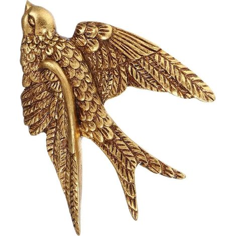 Résine mural pendentifs Hirondelle pendentifs rétro doré sculpture mural pendentif pour les fêtes de bureau dans le jardin salon chambre à coucher (1/5)