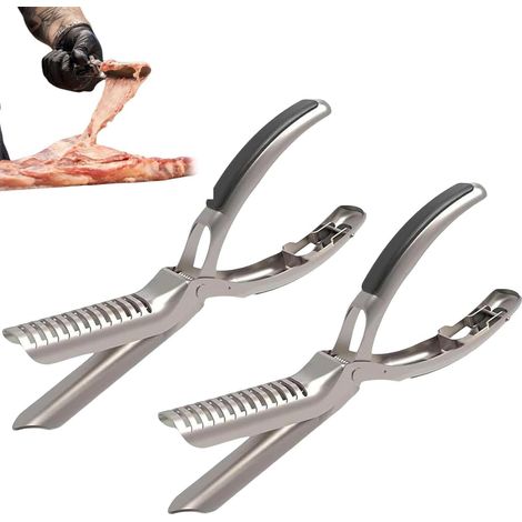 Ensemble d'outils en acier inoxydable pour retirer les côtes levées - accessoire de barbecue ergonomique pour un retrait facile de la membrane, compatible lave-vaisselle, idéal pour (1/5)