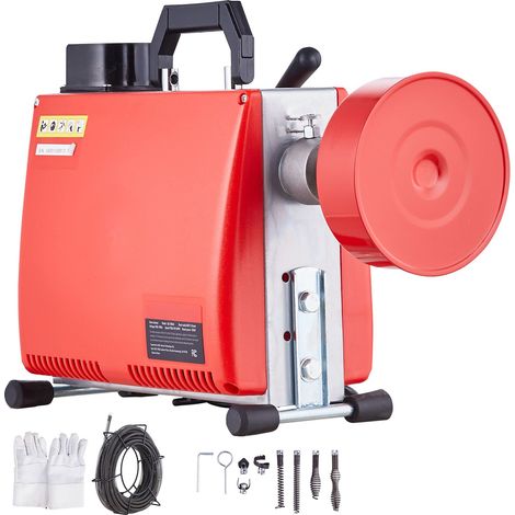 Déboucheur électrique 20m x 16mm 250W, furet manuel pour canalisations (1/5)
