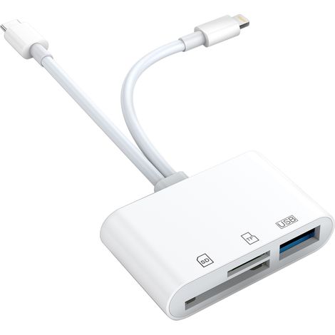 Interfaccia OTG 2 in 1 per telefoni cellulari Apple Android Applicabile all'HUB dock per lettore di schede SD/TF/USB 2.0 (1/5)