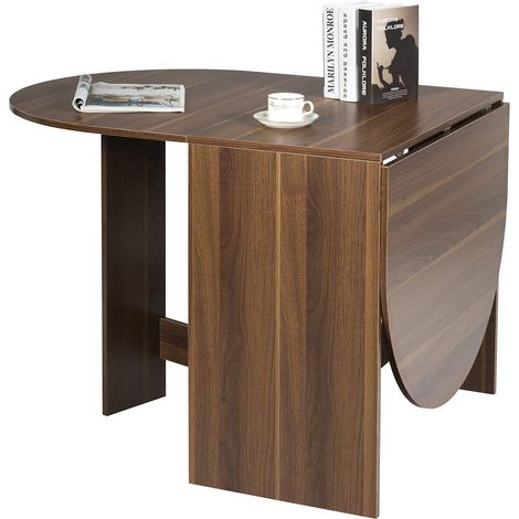 COSTWAY Esstisch klappbar, ausziehbar Breite 45-163 x 80 x 75cm, Klapptisch Holz, Küchentisch, braun (1/5)