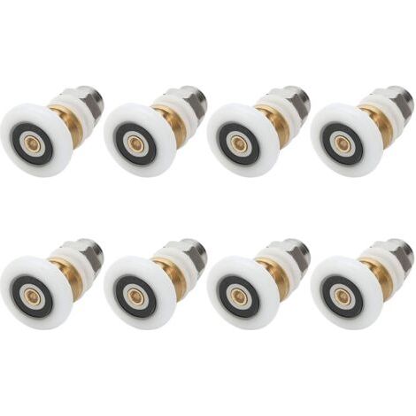 QORVA-Roulettes Douche 25mm, Roulette Porte Coulissante Douche Roulement pour Porte de Douche 8 Pièces (1/5)