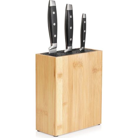 Bamboo Knife Block with Removable Bristles, 19.5x9x23 cm (1/5)