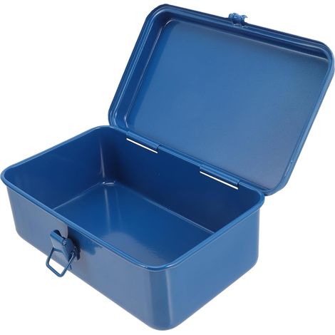 Boîte À Outils en Métal Robuste 19X12X7.8 Pouces Rangement Portable pour Maison Atelier Et Voiture Organisateur De Outils Durable (1/5)