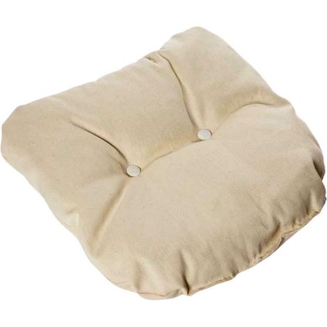 Galette de chaise écru, 45x45 cm (lot de 3)