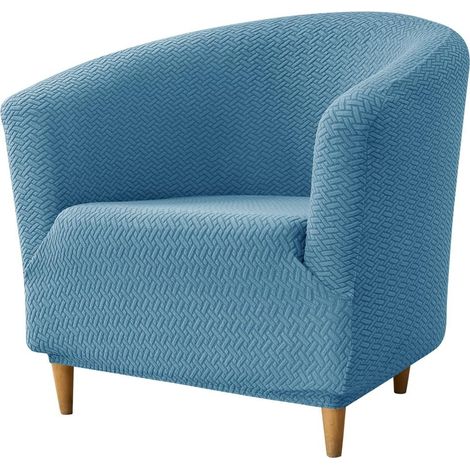 Housse de Fauteuil Cabriolet 1 Place Bleu, Chesterfield Jacquard Extensible (1/5)