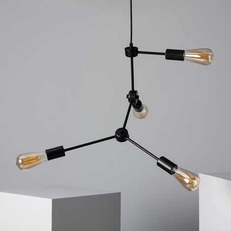 Suspension Métal Molécular Noir (1/5)