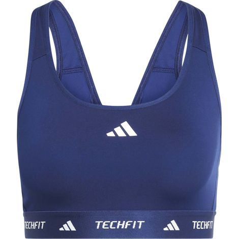 Reggiseno sportivo adidas techfit da donna blu navy JZ4968 r L (1/5)