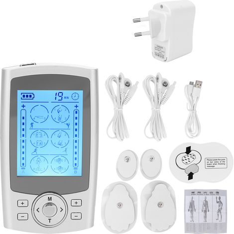 Stimulateur Tens - 24 Modes - Rechargeable - 20 Niveaux Dintensité - Pour Dos Genou Cou - 46 H Autonomie - 1 Pièce (1/5)