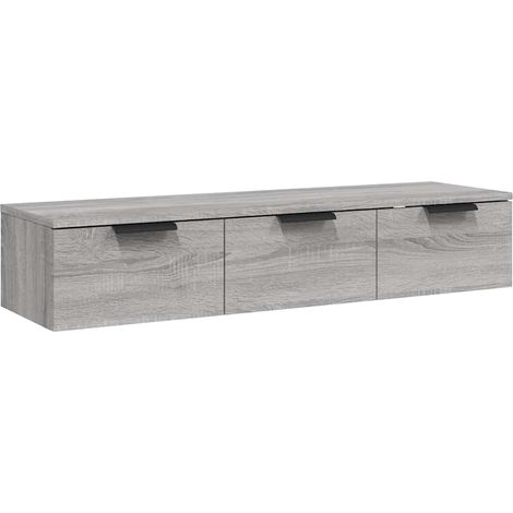 Armoire murales Design moderne, Armoire Etagère de rangement, Sonoma gris 102x30x20 cm Bois d'ingénierie OIB1670E (1/5)
