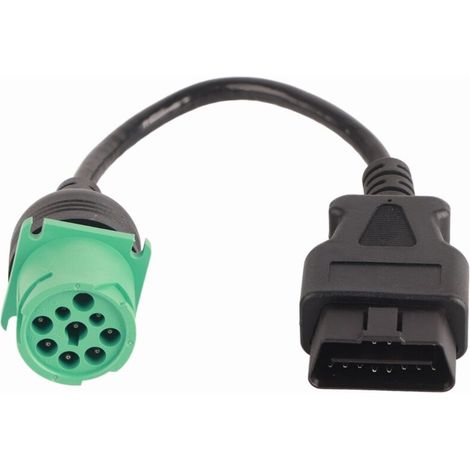 Jeffergarden Adaptateur de scanner de diagnostic facile à utiliser, câble pour camion, Convient aux motos d'extérieur, aux voitures familiales-DOU