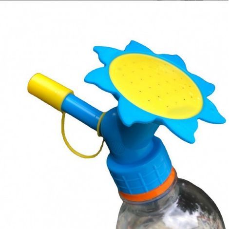 Juego de 5 piezas de regadera 2 en 1, boquilla rociadora para botella de plástico, suministros para regar flores, herramienta de jardinería portátil (1/5)