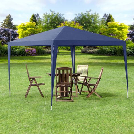 Carpa pabellón para jardín Wedau 300x300x255 cm Azul oscuro [casa.pro] (1/5)