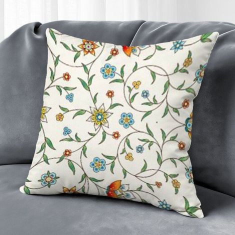 Housse de coussin fleurs colorées, décoration maison moderne,40×40cm (1/5)