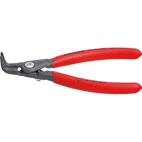 Knipex Pinza di Precisione per Anelli di Sicurezza per Anelli di Sicurezza Esterni Su Alberi Bonderizzata Grigia, Rivestiti in Resina Sintetica Antiscivolo 130 Mm 49 41 A01 (1/5)