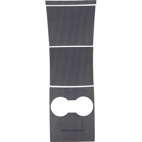 Autocollant pour panneau de commande central (aspect fibre de carbone mat) compatible avec Tesla Model 3 et Model Y (2017-2020) - Accessoires de console centrale - Film de protection intérieur en fibr (1/5)