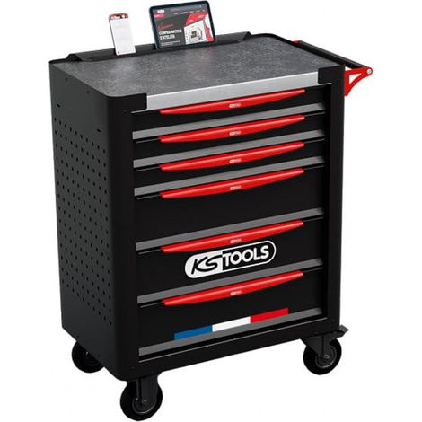 Servante d'atelier 6 tiroirs fabriquée en France équipée de 364 outils - KS TOOLS - 824.6364F