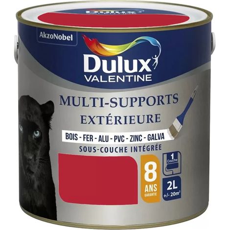 Peinture Dulux Valentine multi-supports extérieure Rouge coquelicot 2 L (1/3)