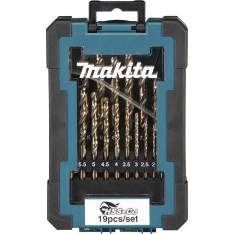 Makita Bohrer-Set 19-tlg., Ø 1-10 mm, HSS-Co, Rundschaft